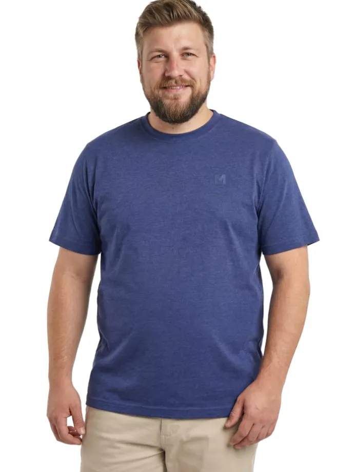 Kurzarm T-Shirt in nachtblau