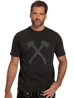 Kurzarm T-Shirt in schwarz