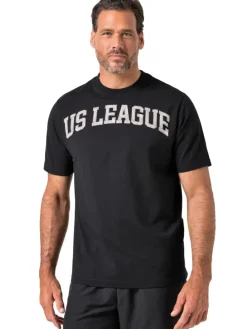 Kurzarm T-Shirt in schwarz