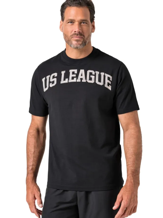 Kurzarm T-Shirt in schwarz