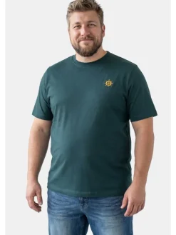 Kurzarm T-Shirt in tief grün
