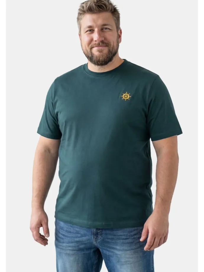 Kurzarm T-Shirt in tief grün