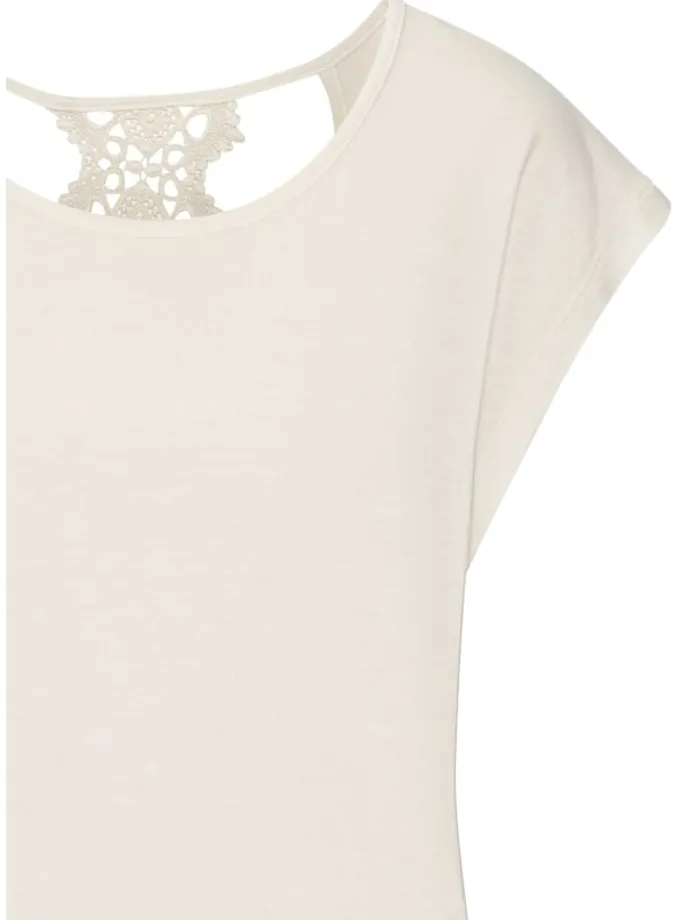 Kurzarmshirt in creme
