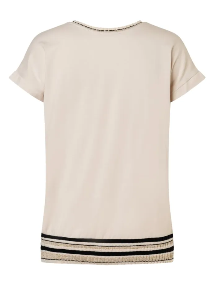 Kurzarmshirt in powder creme