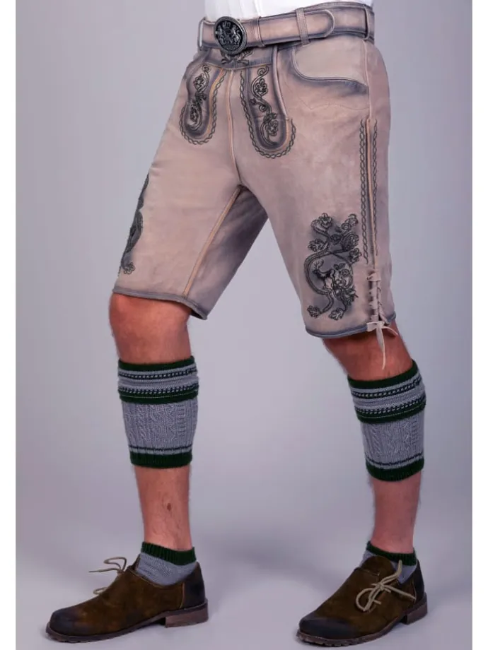 Kurze Wildbock Lederhose Felix in natur