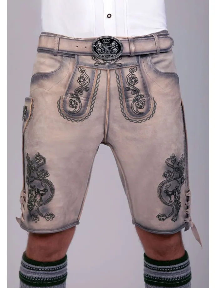 Kurze Wildbock Lederhose Felix in natur