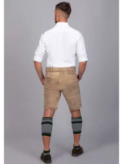 Kurze Wildbock Lederhose Adam in natur