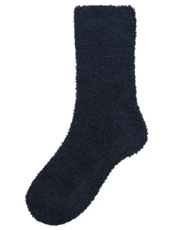 Kuschelsocken in 1x hellblau, 1x navy, 1x rose, 1x rosewood