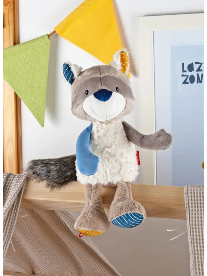 Kuscheltier Waschbär Patchwork Sweety in mehrfarbig