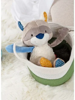 Kuscheltier Waschbär Patchwork Sweety in mehrfarbig