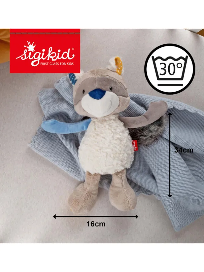 Kuscheltier Waschbär Patchwork Sweety in mehrfarbig
