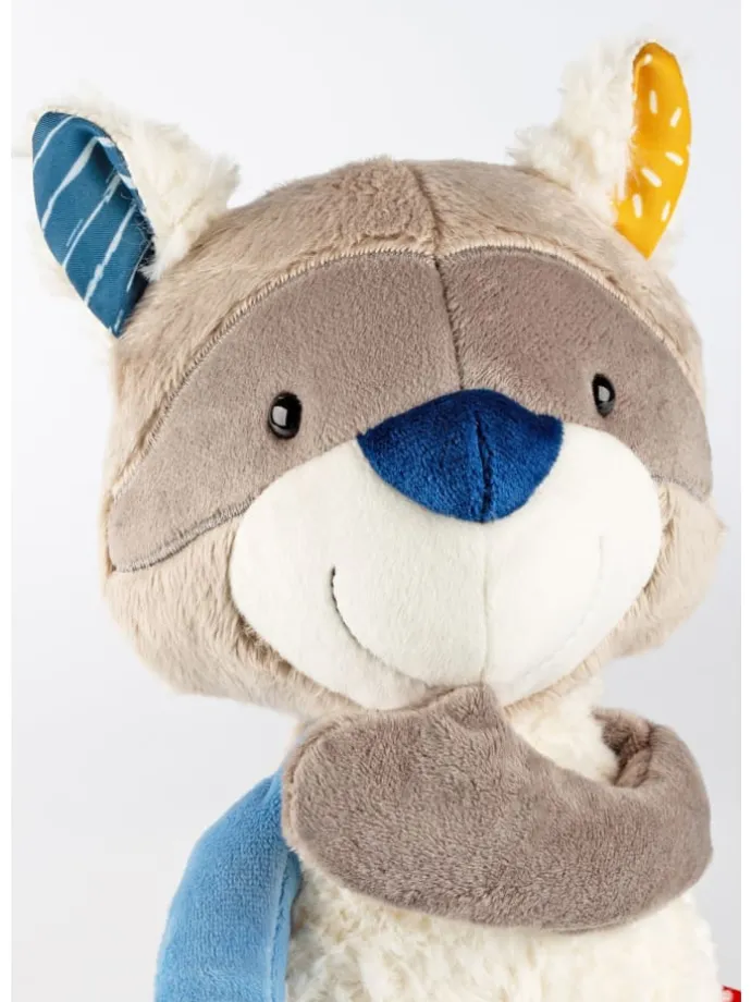 Kuscheltier Waschbär Patchwork Sweety in mehrfarbig