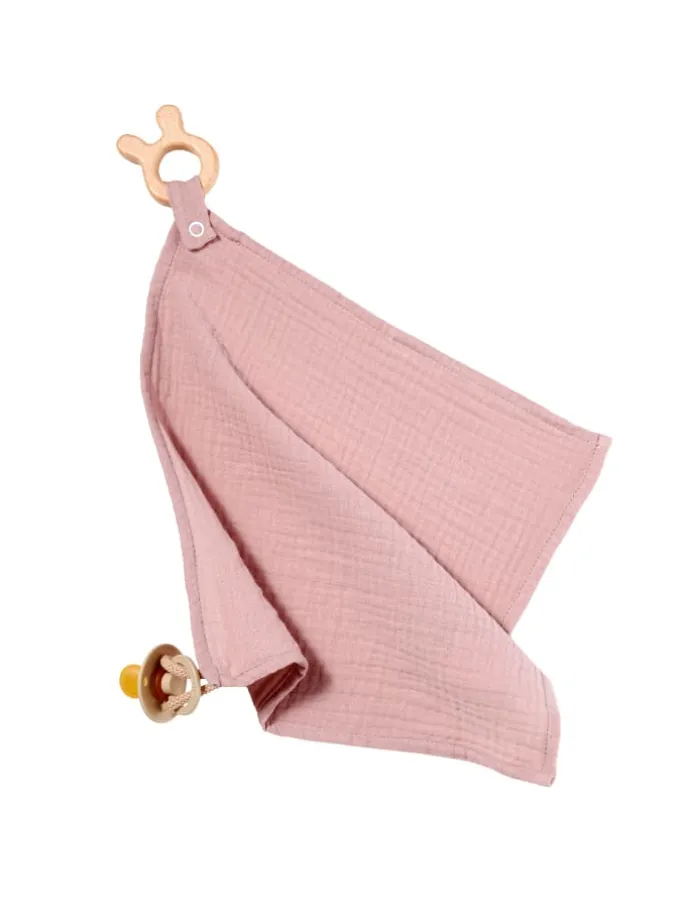 Kuscheltuch Musselin Hase Rosa