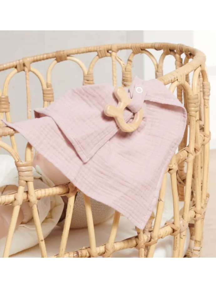 Kuscheltuch Musselin Hase Rosa