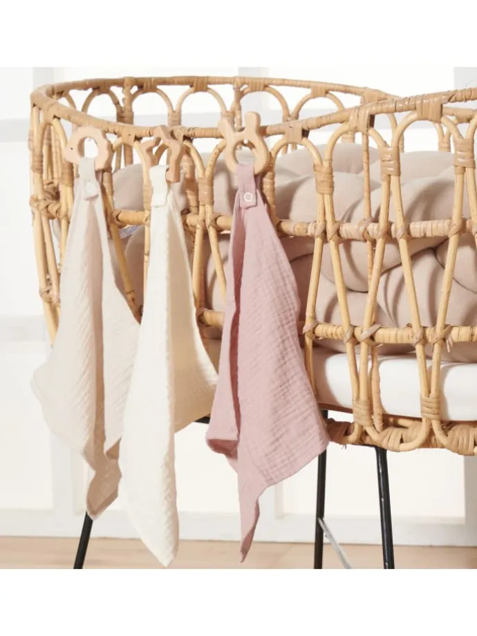 Kuscheltuch Musselin Hase Rosa