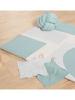 Kuscheltuch Musselin Rakete Grau