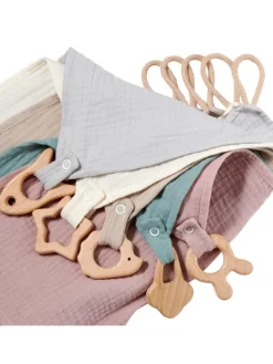 Kuscheltuch Musselin Rakete Grau