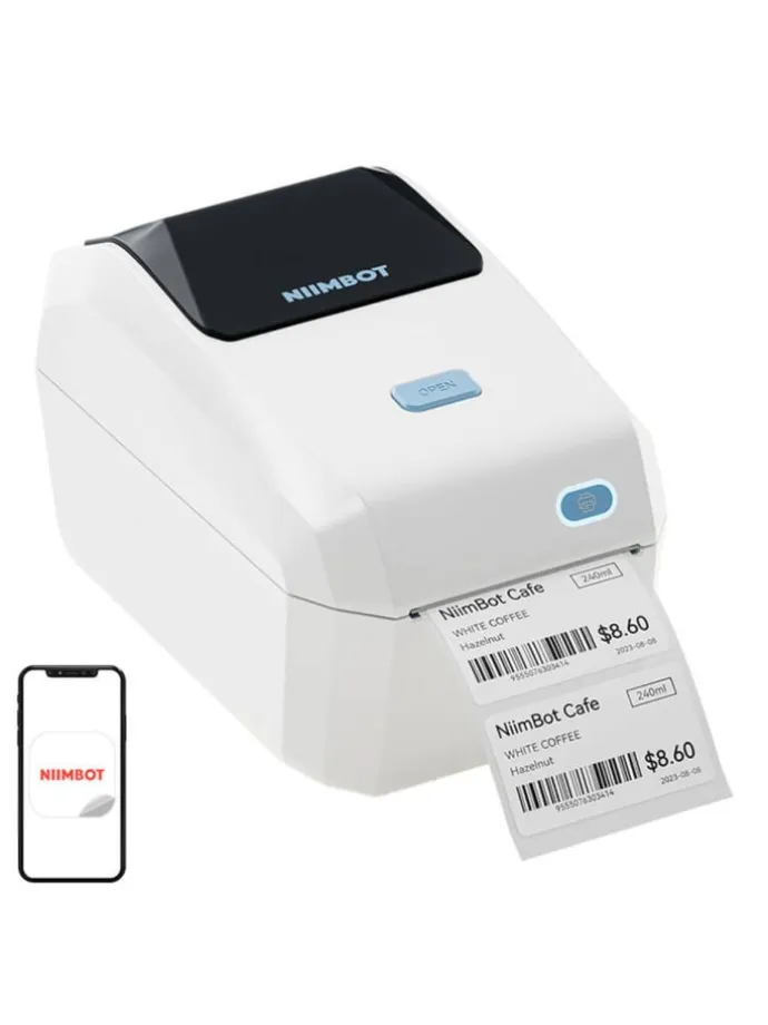 K3W Tragbarer Etikettendrucker Bluetooth Creme