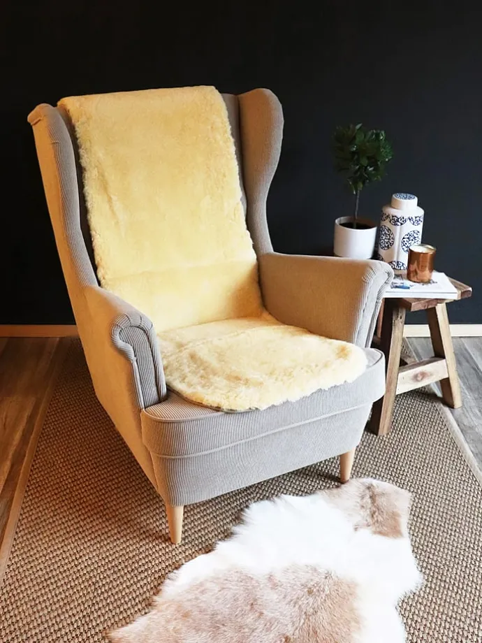 Lammfell in Creme