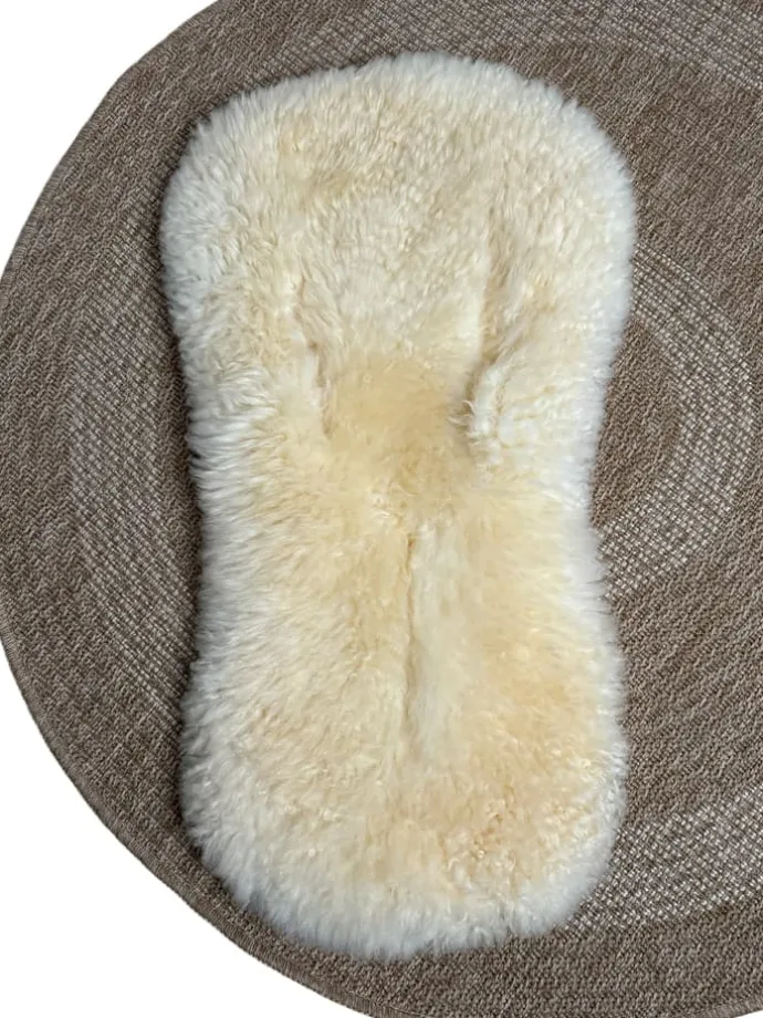 Lammfellauflage "Milky sand" in Natur - (L)77 x (B)35 cm