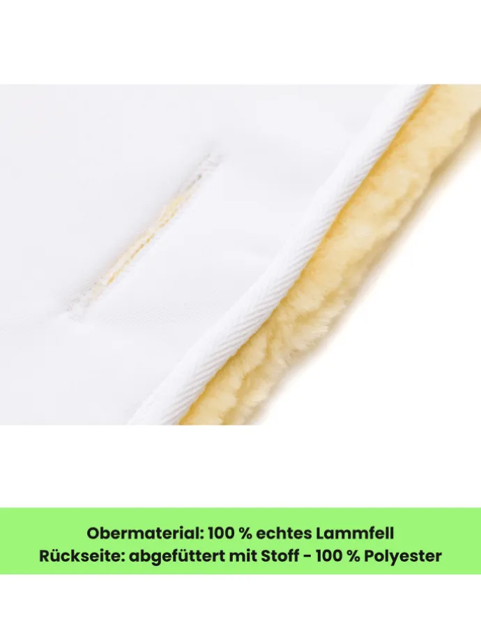 Lammfelleinlage 73x33 Exklusiv in Natur