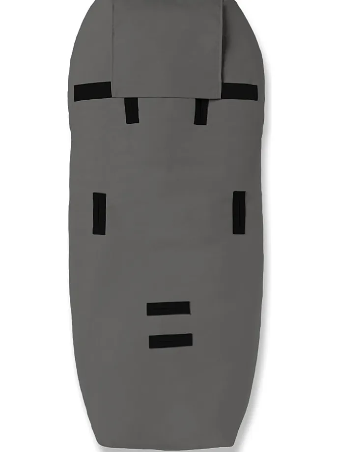 Lammfell-Fußsack "Alaska" in Grau - (L)95 x (B)35 cm