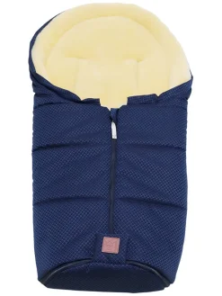 Lammfell-Fußsack "Channy" in Blau - (L)80 x (B)37 cm
