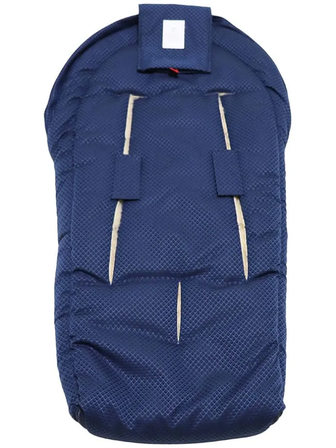 Lammfell-Fußsack "Channy" in Blau - (L)80 x (B)37 cm