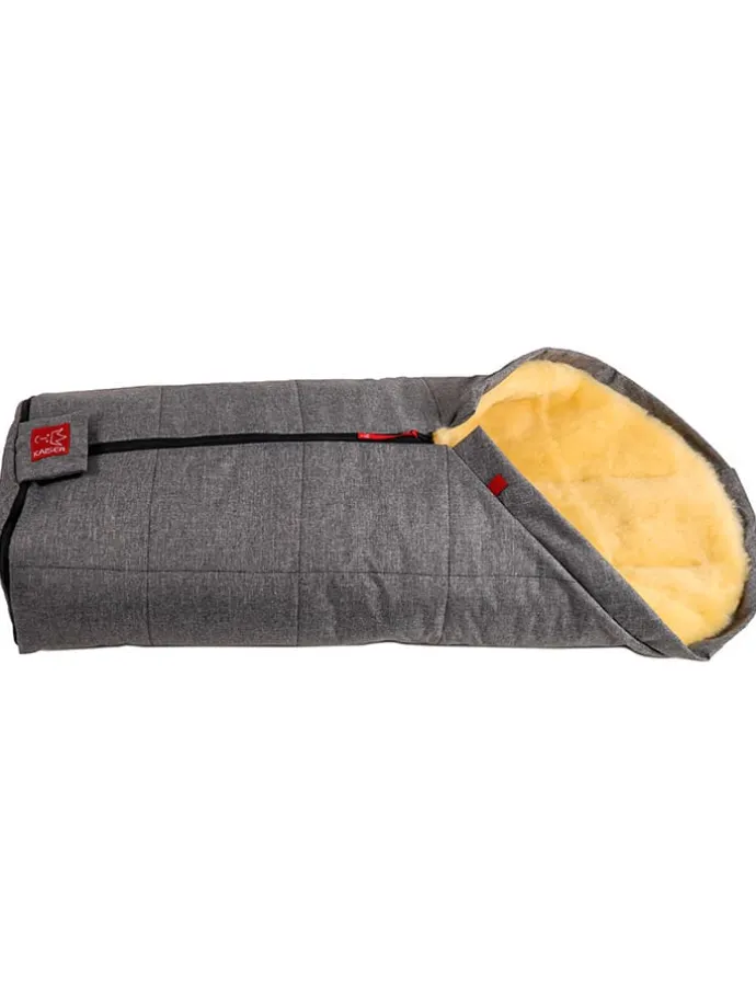 Lammfell-Fußsack "Iglu" in Anthrazit - (L)93 x (B)45 cm