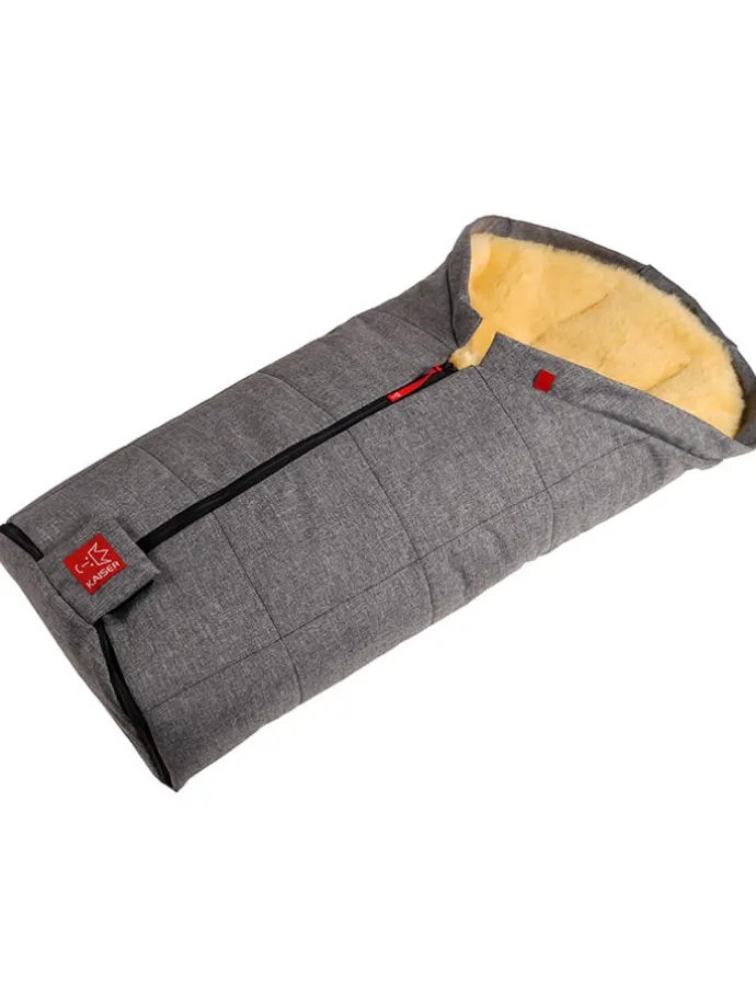 Lammfell-Fußsack "Iglu" in Anthrazit - (L)93 x (B)45 cm