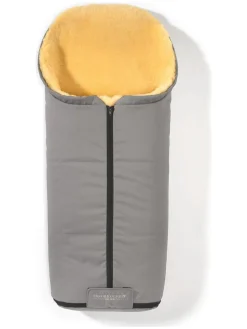 Lammfell-Fußsack "Iglu" in Grau - (L)95 x (B)34 cm