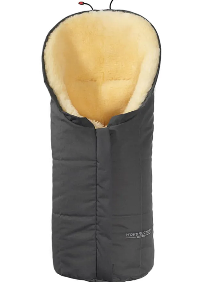 Lammfell-Fußsack in Anthrazit - (L)80 x (B)34 cm