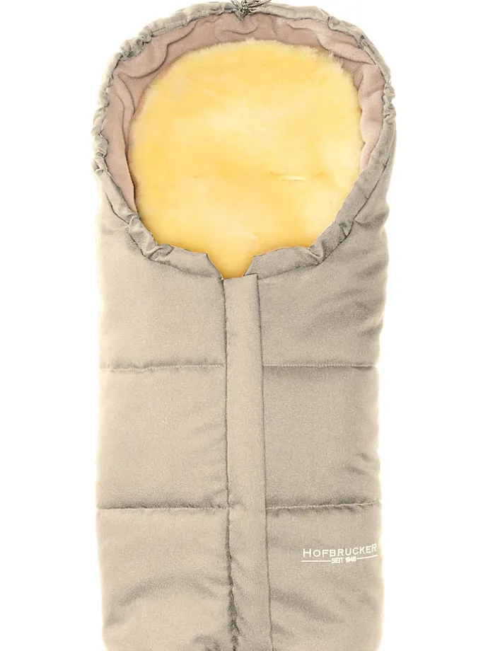 Lammfell-Fußsack "Leni" in Beige - (L)80 x (B)35 cm