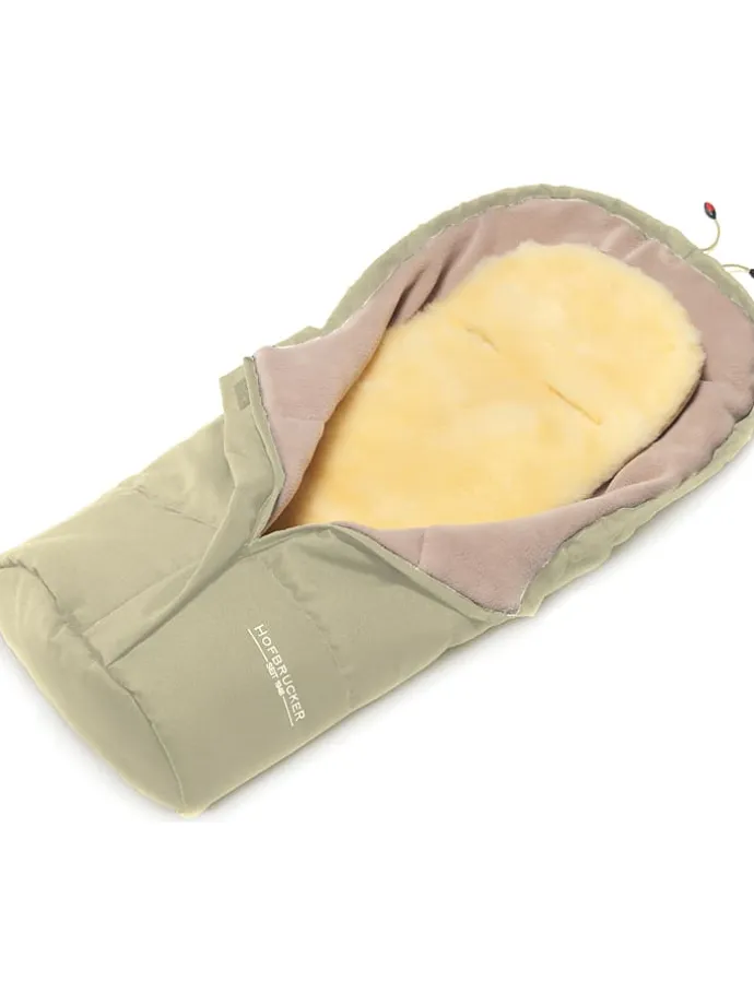 Lammfell-Fußsack "Leni" in Beige - (L)80 x (B)35 cm