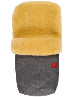 Lammfell-Fußsack "Natty" in Anthrazit - (L)85 x (B)45 cm