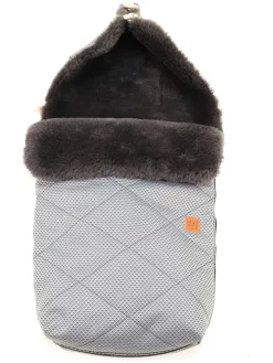 Lammfell-Fußsack "Natura Graphit" in Anthrazit - (L)85 x (B)45 cm