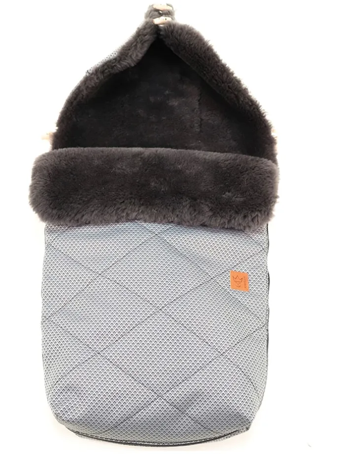 Lammfell-Fußsack "Natura Graphit" in Anthrazit - (L)85 x (B)45 cm