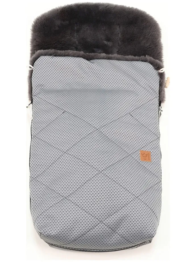 Lammfell-Fußsack "Natura Graphit" in Anthrazit - (L)85 x (B)45 cm