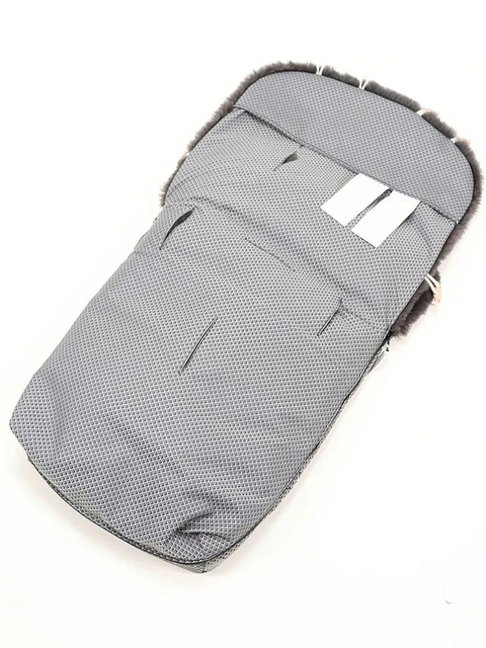 Lammfell-Fußsack "Natura Graphit" in Anthrazit - (L)85 x (B)45 cm