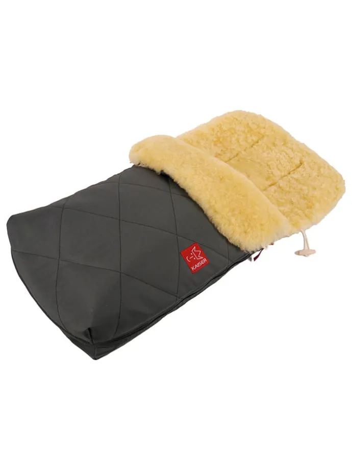 Lammfell-Fußsack "Natura" in Anthrazit - (L)85 x (B)45 cm