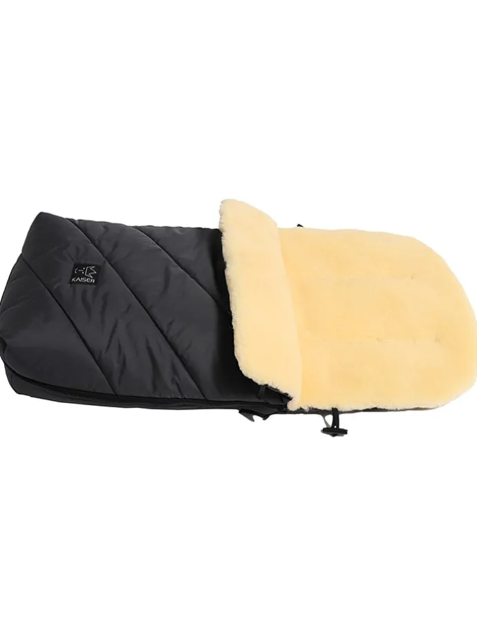 Lammfell-Fußsack "Polar" in Anthrazit - (L)85 x (B)43 cm
