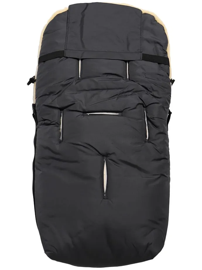 Lammfell-Fußsack "Polar" in Anthrazit - (L)85 x (B)43 cm