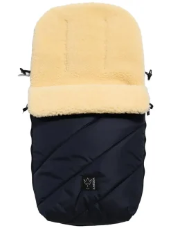 Lammfell-Fußsack "Polar" in Dunkelblau - (L)85 x (B)43 cm
