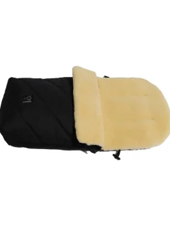 Lammfell-Fußsack "Polar" in Schwarz - (L)85 x (B)43 cm