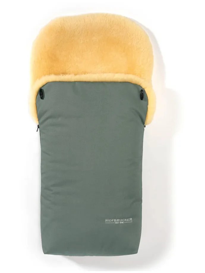 Lammfell-Fußsack "Putzi" in Mint - (L)90 x (B)34