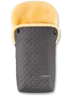 Lammfell-Fußsack "Putzi Limited Edition" in Grau - (L)90 x (B)34 cm