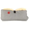 Lammfell-Handwärmer "Big Double" in Grau - (L)45 x (B)22 cm