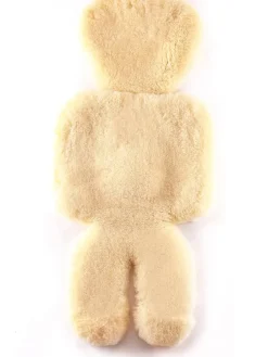 Lammfell-Kindersitz-Auflage "Männchen" in Natur - (L)80 cm - (B)40 cm