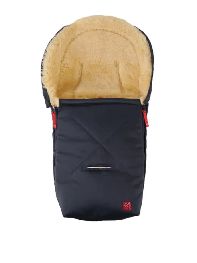 Lammfell-Kuschelsack "Emma" in Dunkelblau - (B)40 x (L)80 cm