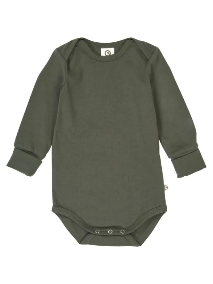 Langarmbody in Deep green